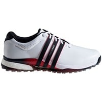 adidas Men's Tour360 25 Spikeless Golf Shoes, White/Black/Red