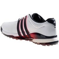 adidas Men's Tour360 25 Spikeless Golf Shoes, White/Black/Red