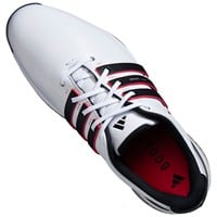 adidas Men's Tour360 25 Spikeless Golf Shoes, White/Black/Red