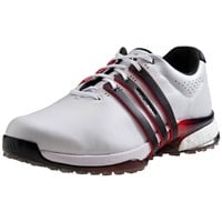 adidas Men's Tour360 25 Spikeless Golf Shoes, White/Black/Red