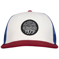TaylorMade Carlsbad Trucker Golf Hat, Red/White/Blue