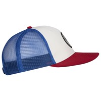 TaylorMade Carlsbad Trucker Golf Hat, Red/White/Blue