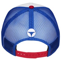 TaylorMade Radar Trucker Golf Hat, Red/White/Blue