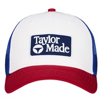 TaylorMade Radar Trucker Golf Hat, Red/White/Blue