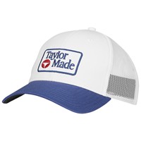 TaylorMade Radar Trucker Golf Hat, White/Navy
