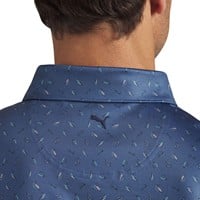 Puma Mens MATTR Fly Golf Polo, Dark Blue