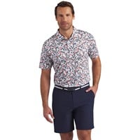 Puma Mens X Volition Poppy Golf Polo, White/Brown