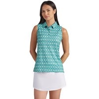 Puma Women's Poms Sleeveless Golf Polo, Light Green