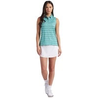 Puma Women's Poms Sleeveless Golf Polo, Light Green