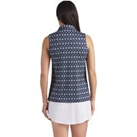 Puma Women's Poms Sleeveless Golf Polo, Navy