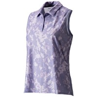 NIKE Women's Victory Print Sleeveless Golf Polo, Light Purple