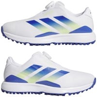adidas Junior Codechaos Golf Shoes, White/Dark Blue