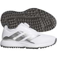 adidas Junior Codechaos Golf Shoes, White/Silver