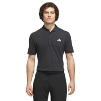 adidas Mens Ultimate365 Tour Cool Feeling Deco Golf Polo, Black/Grey