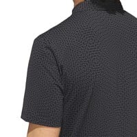 adidas Mens Ultimate365 Tour Cool Feeling Deco Golf Polo, Black/Grey
