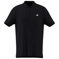 adidas Mens Ultimate365 Tour Cool Feeling Deco Golf Polo, Black/Grey