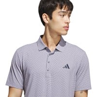 adidas Mens Ultimate365 Tour Cool Feeling Deco Golf Polo, Grey/Grey