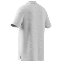 adidas Mens Ultimate365 Tour Cool Feeling Deco Golf Polo, White/Grey