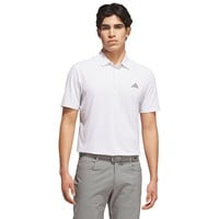 adidas Mens Ultimate365 Tour Cool Feeling Deco Golf Polo, White/Grey
