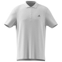adidas Mens Ultimate365 Tour Cool Feeling Deco Golf Polo, White/Grey