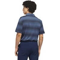 adidas Mens Ultimate365 Mesh Climacool Stripe Golf Polo, Navy