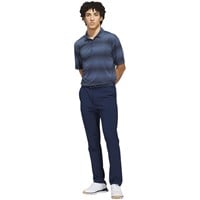 adidas Mens Ultimate365 Mesh Climacool Stripe Golf Polo, Navy