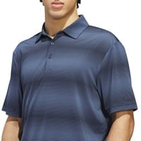 adidas Mens Ultimate365 Mesh Climacool Stripe Golf Polo, Navy