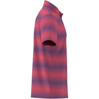 adidas Mens Ultimate365 Mesh Climacool Stripe Golf Polo, Pink