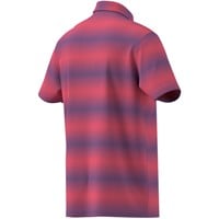 adidas Mens Ultimate365 Mesh Climacool Stripe Golf Polo, Pink