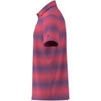 adidas Mens Ultimate365 Mesh Climacool Stripe Golf Polo, Pink
