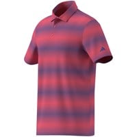 adidas Mens Ultimate365 Mesh Climacool Stripe Golf Polo, Pink