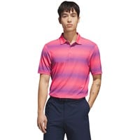 adidas Mens Ultimate365 Mesh Climacool Stripe Golf Polo, Pink
