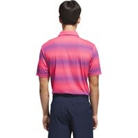 adidas Mens Ultimate365 Mesh Climacool Stripe Golf Polo, Pink