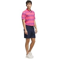adidas Mens Ultimate365 Mesh Climacool Stripe Golf Polo, Pink