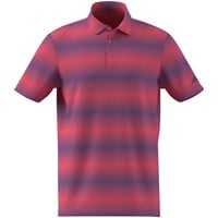 adidas Mens Ultimate365 Mesh Climacool Stripe Golf Polo, Pink