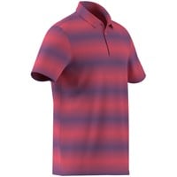 adidas Mens Ultimate365 Mesh Climacool Stripe Golf Polo, Pink