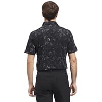 adidas Mens Ultimate365 Mesh Climacool Printed Golf Polo, Black