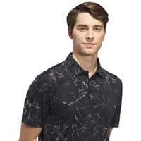 adidas Mens Ultimate365 Mesh Climacool Printed Golf Polo, Black