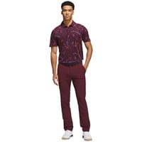 adidas Mens Ultimate365 Mesh Climacool Printed Golf Polo, Maroon