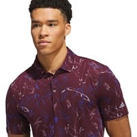adidas Mens Ultimate365 Mesh Climacool Printed Golf Polo, Maroon