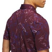 adidas Mens Ultimate365 Mesh Climacool Printed Golf Polo, Maroon