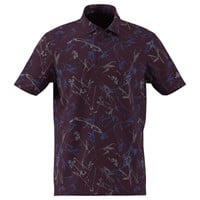 adidas Mens Ultimate365 Mesh Climacool Printed Golf Polo, Maroon