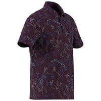 adidas Mens Ultimate365 Mesh Climacool Printed Golf Polo, Maroon