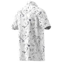 adidas Mens Ultimate365 Mesh Climacool Printed Golf Polo, White