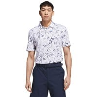 adidas Mens Ultimate365 Mesh Climacool Printed Golf Polo, White
