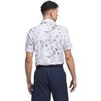 adidas Mens Ultimate365 Mesh Climacool Printed Golf Polo, White