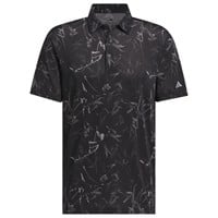 adidas Mens Ultimate365 Mesh Climacool Printed Golf Polo, Black