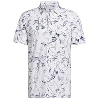 adidas Mens Ultimate365 Mesh Climacool Printed Golf Polo, White