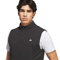 adidas Mens Ultimate365+ Course Control Quilted Golf Vest, Black