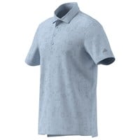 adidas Men's Ultimate365+ Climacool Butterspun Mighty Blossom Printed Golf Polo, Light Blue
